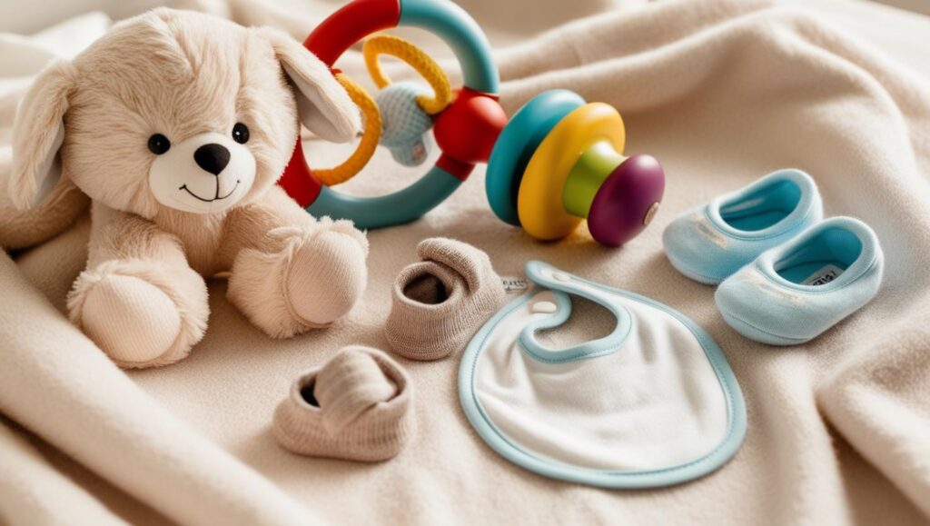 baby spellen op een kleedje